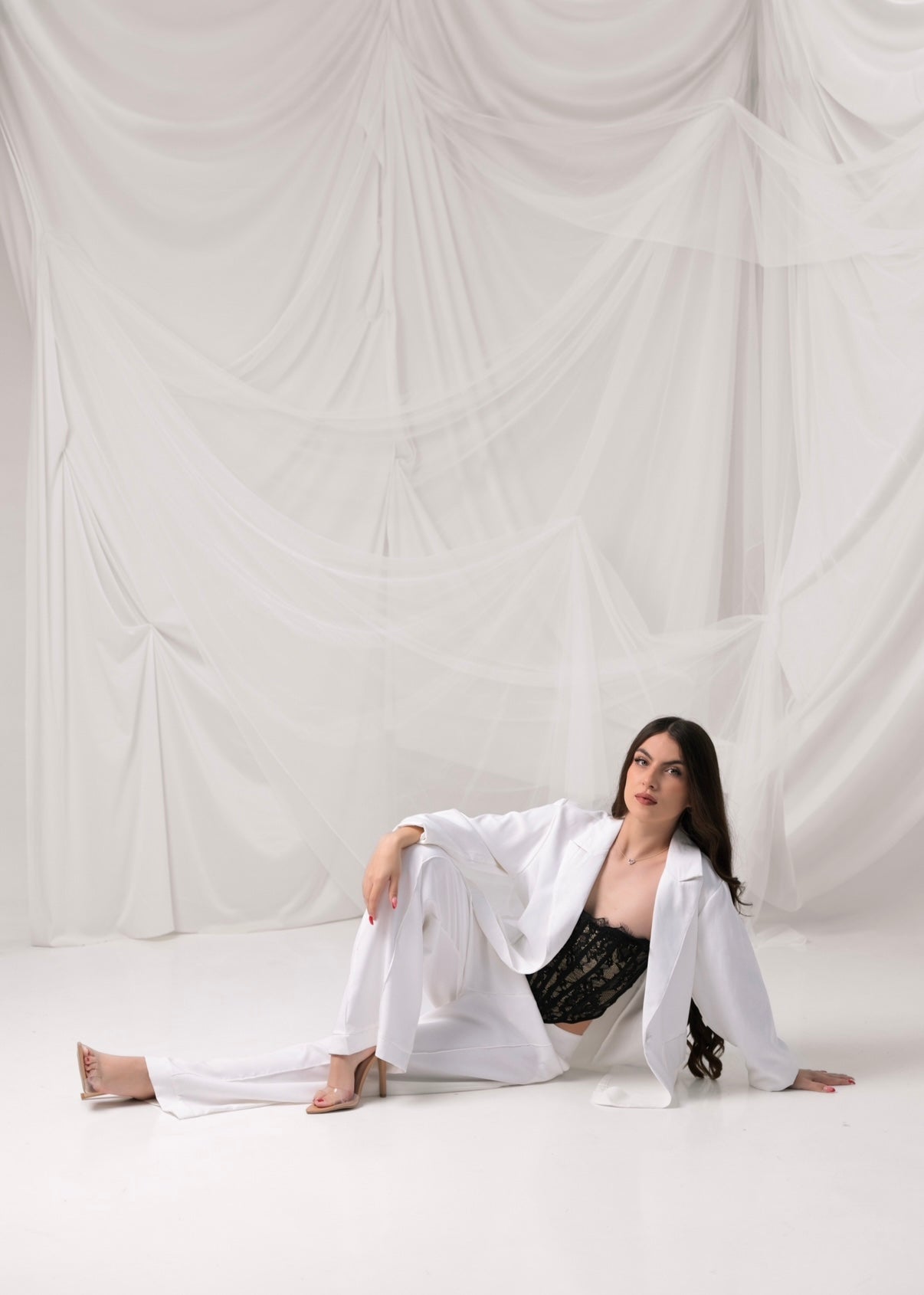 Conjunto blazzer blanco