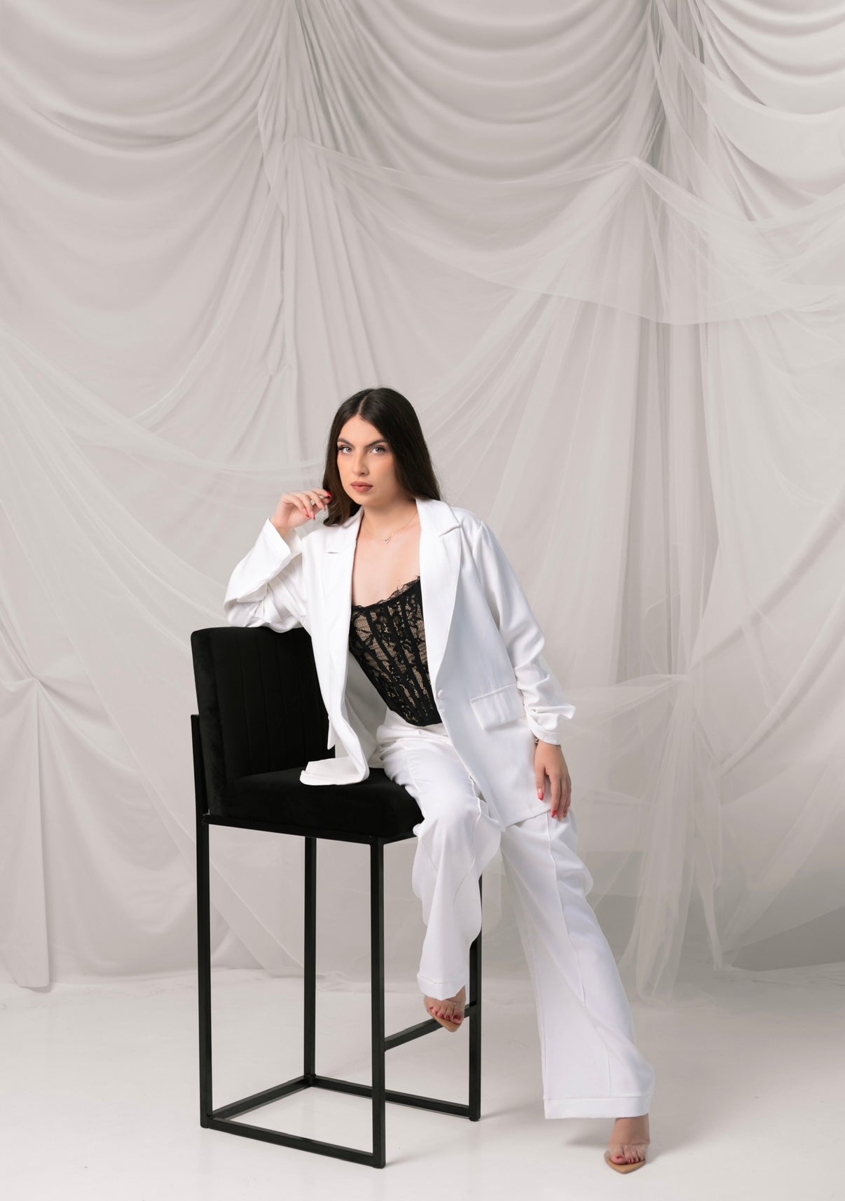 Conjunto blazzer blanco