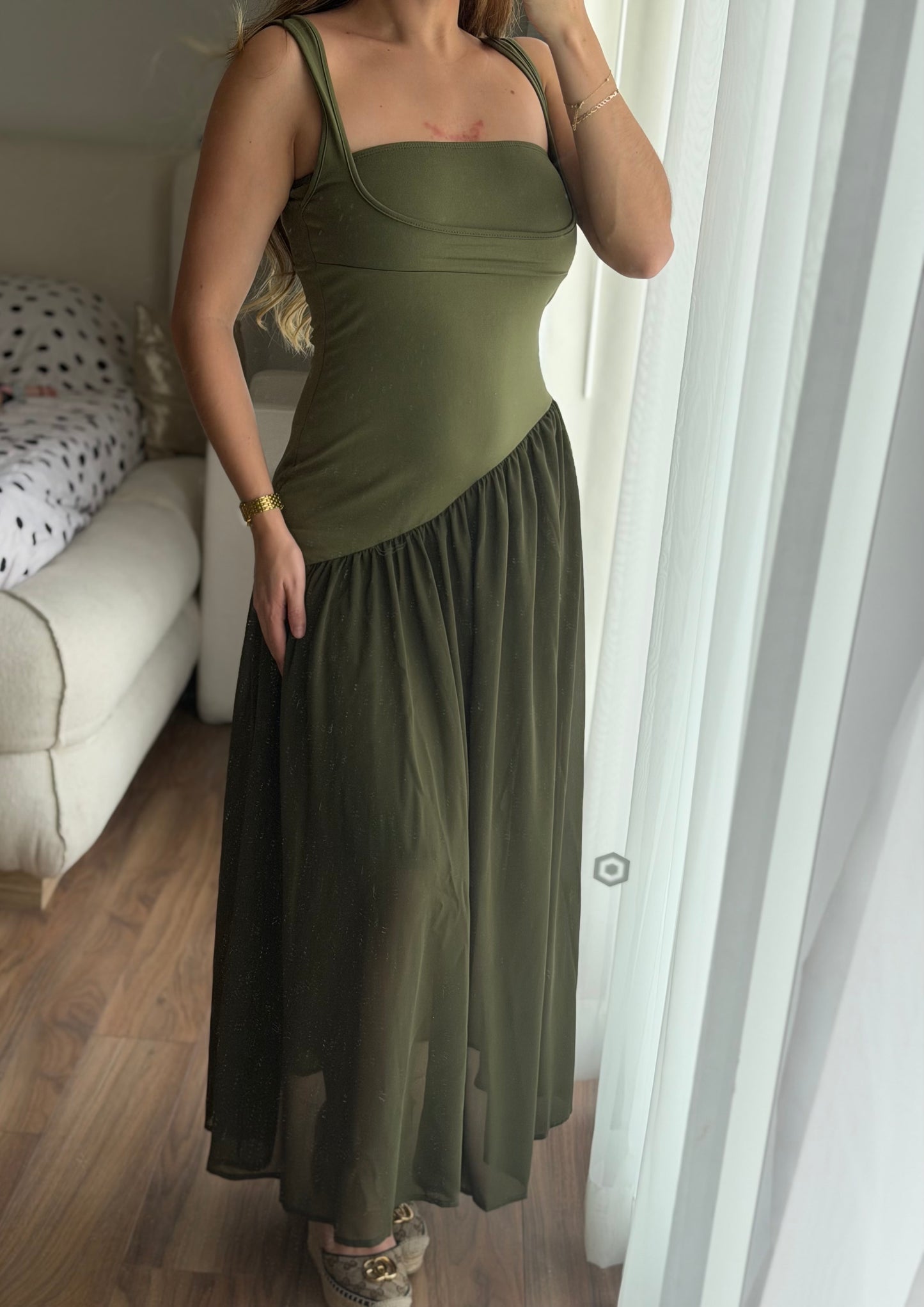 Vestido verde largo
