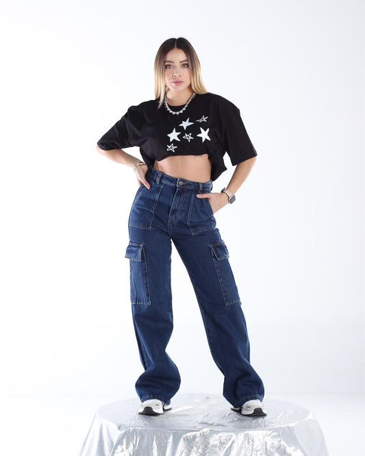 Pantalón cargo oscuro