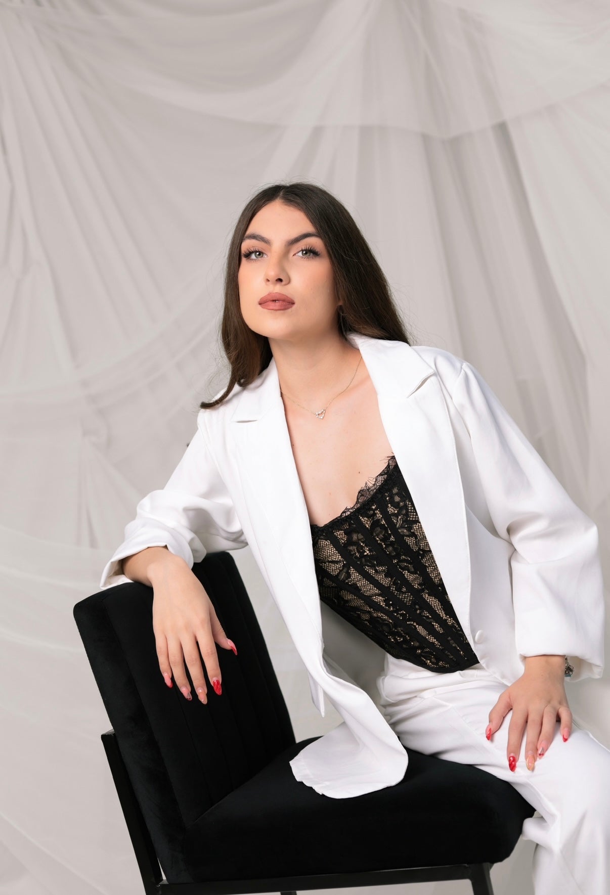 Conjunto blazzer blanco