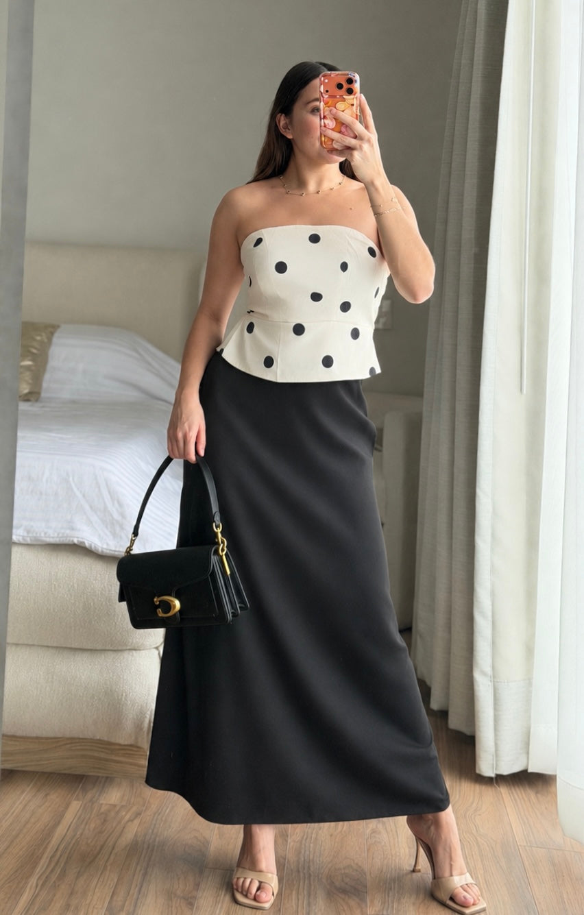 Blusa straple bolitas