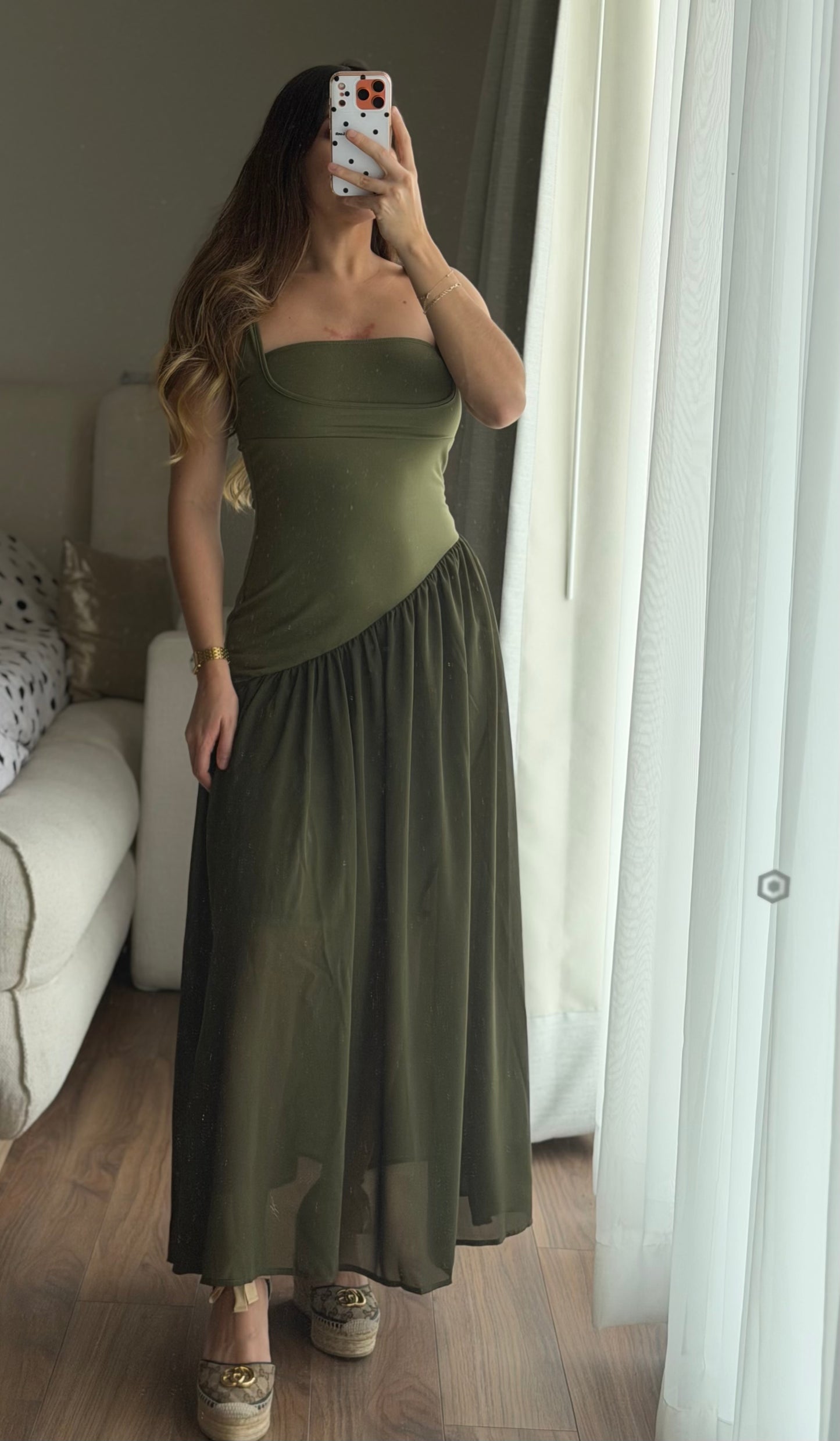 Vestido verde largo
