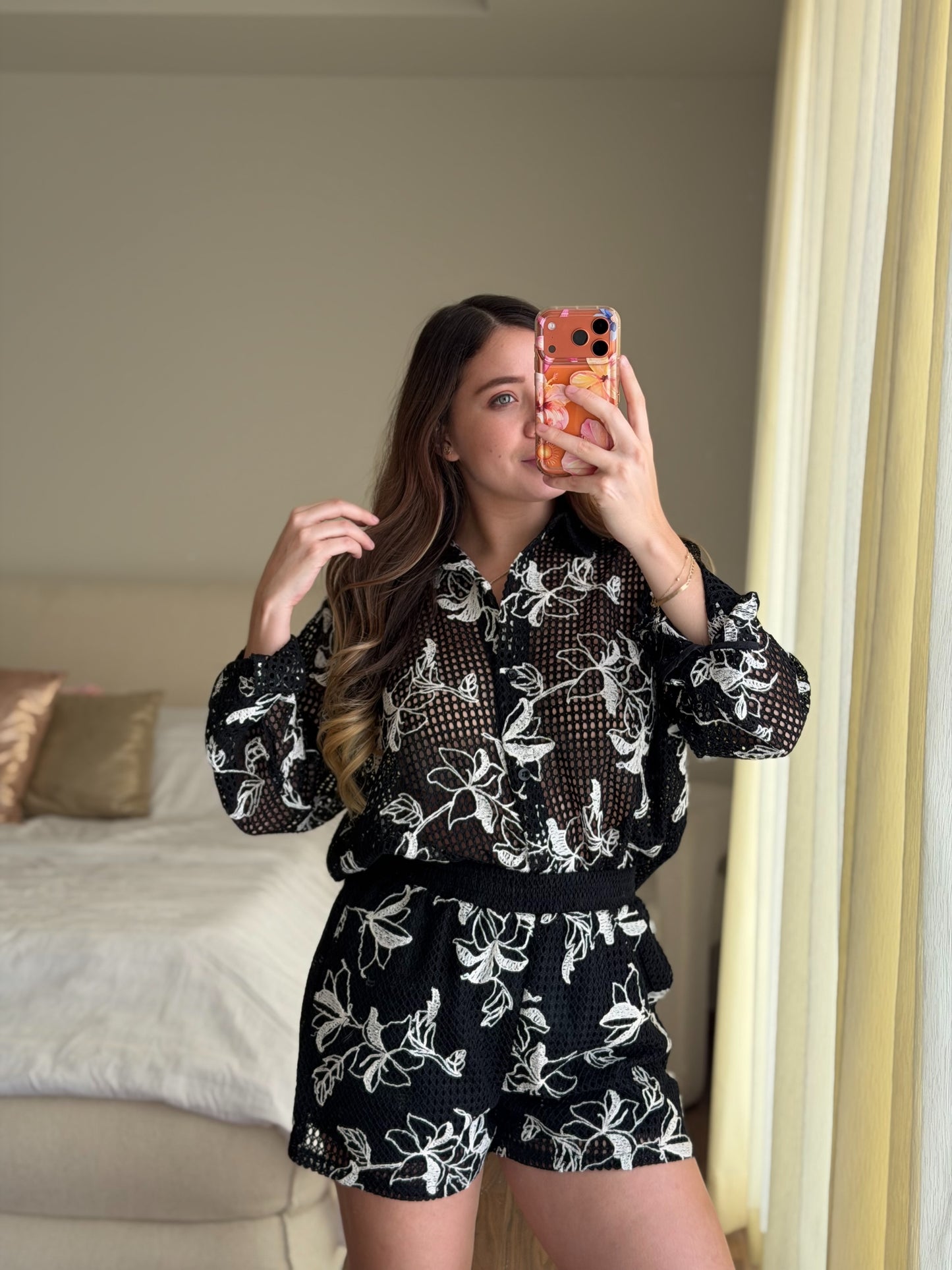 Conjunto negro de punto