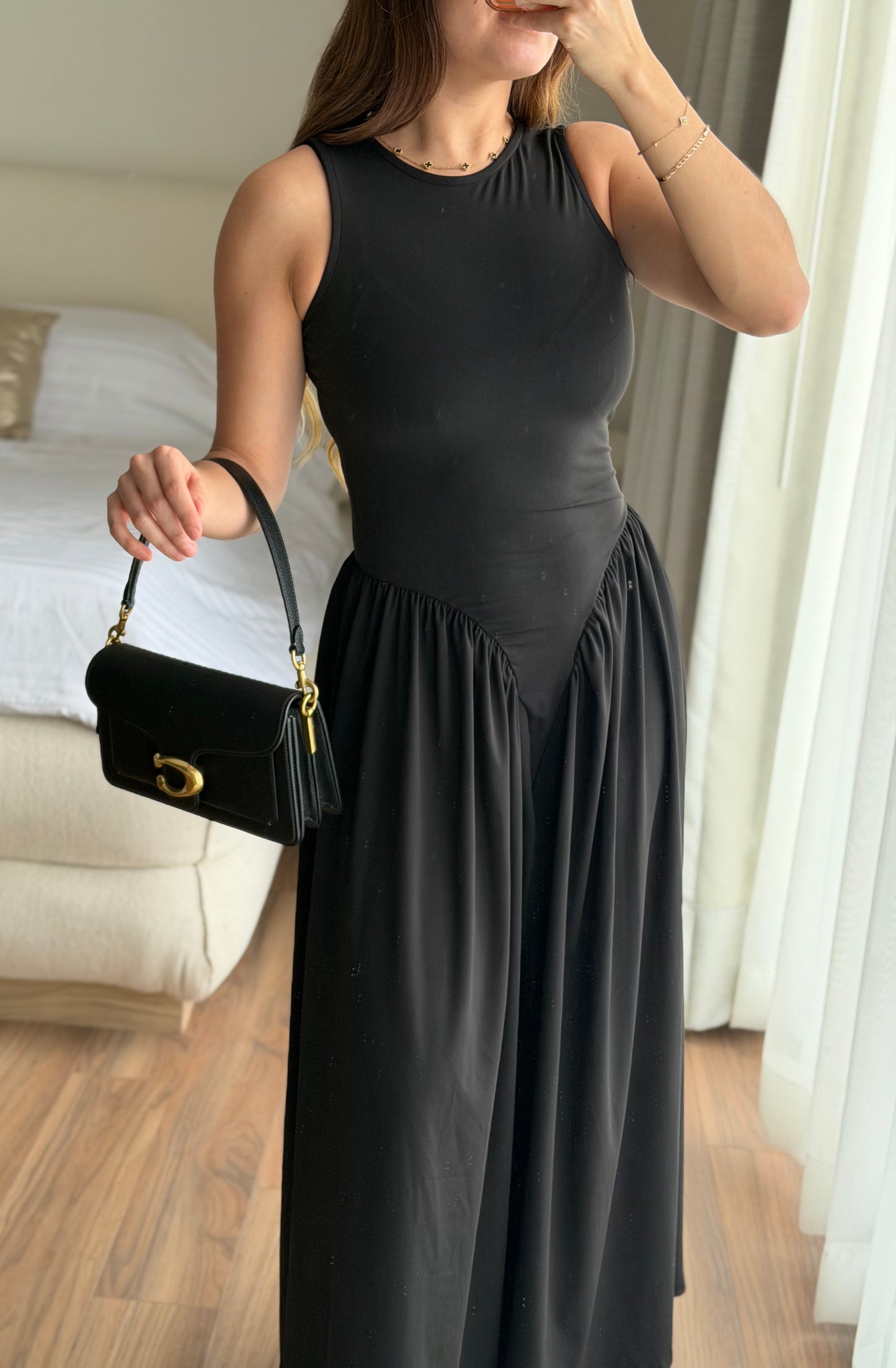 Vestido negro largo