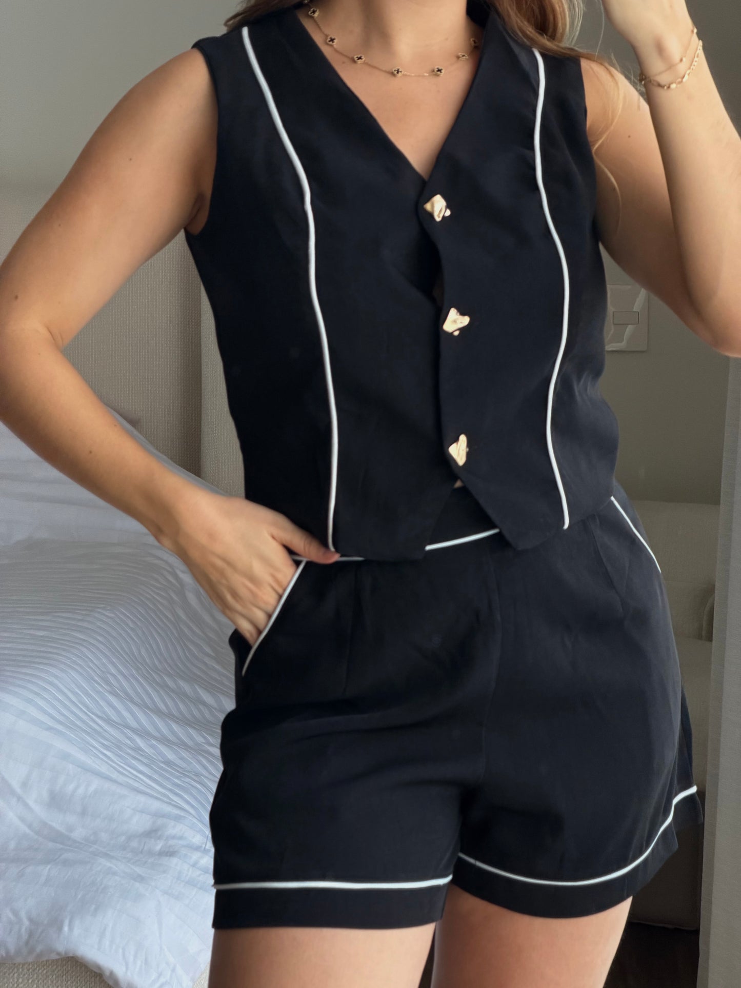 Conjunto de short negro