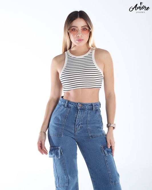 Pantalón cargo claro