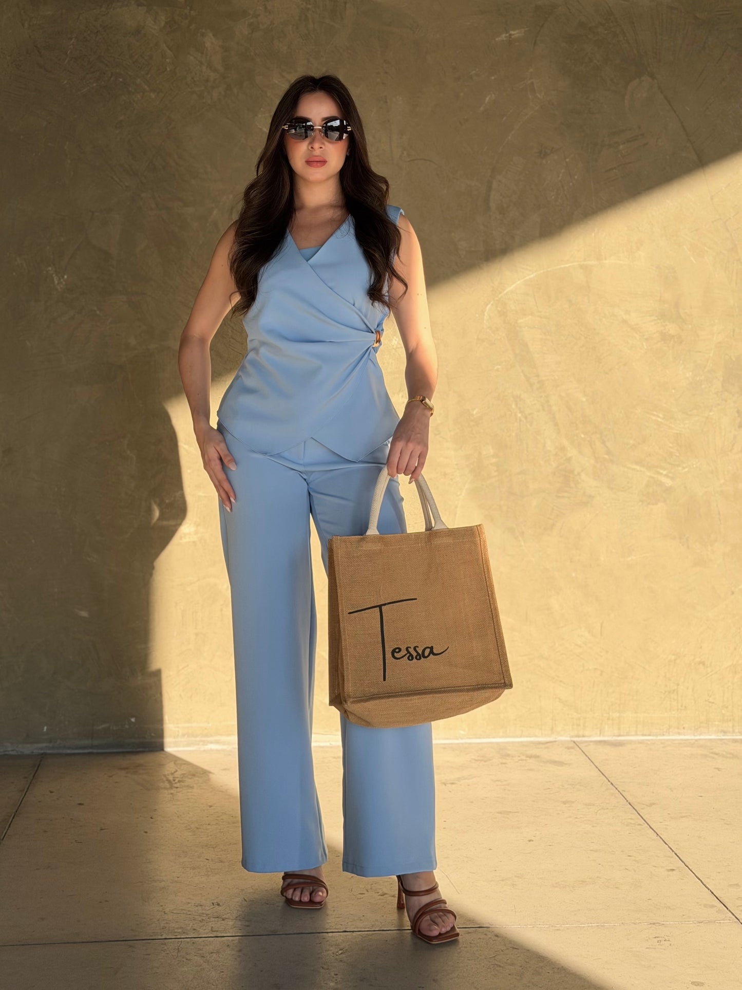 Conjunto azul cielo
