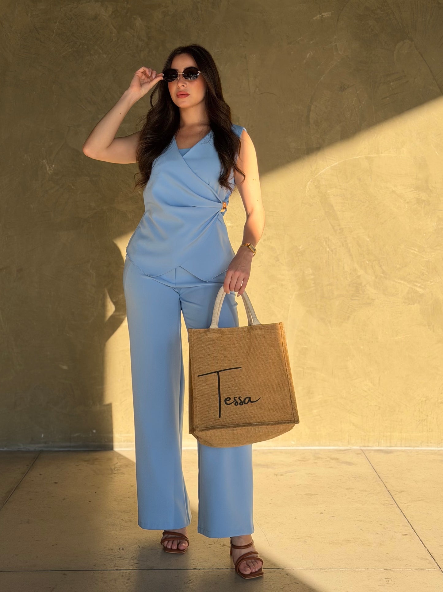Conjunto azul cielo