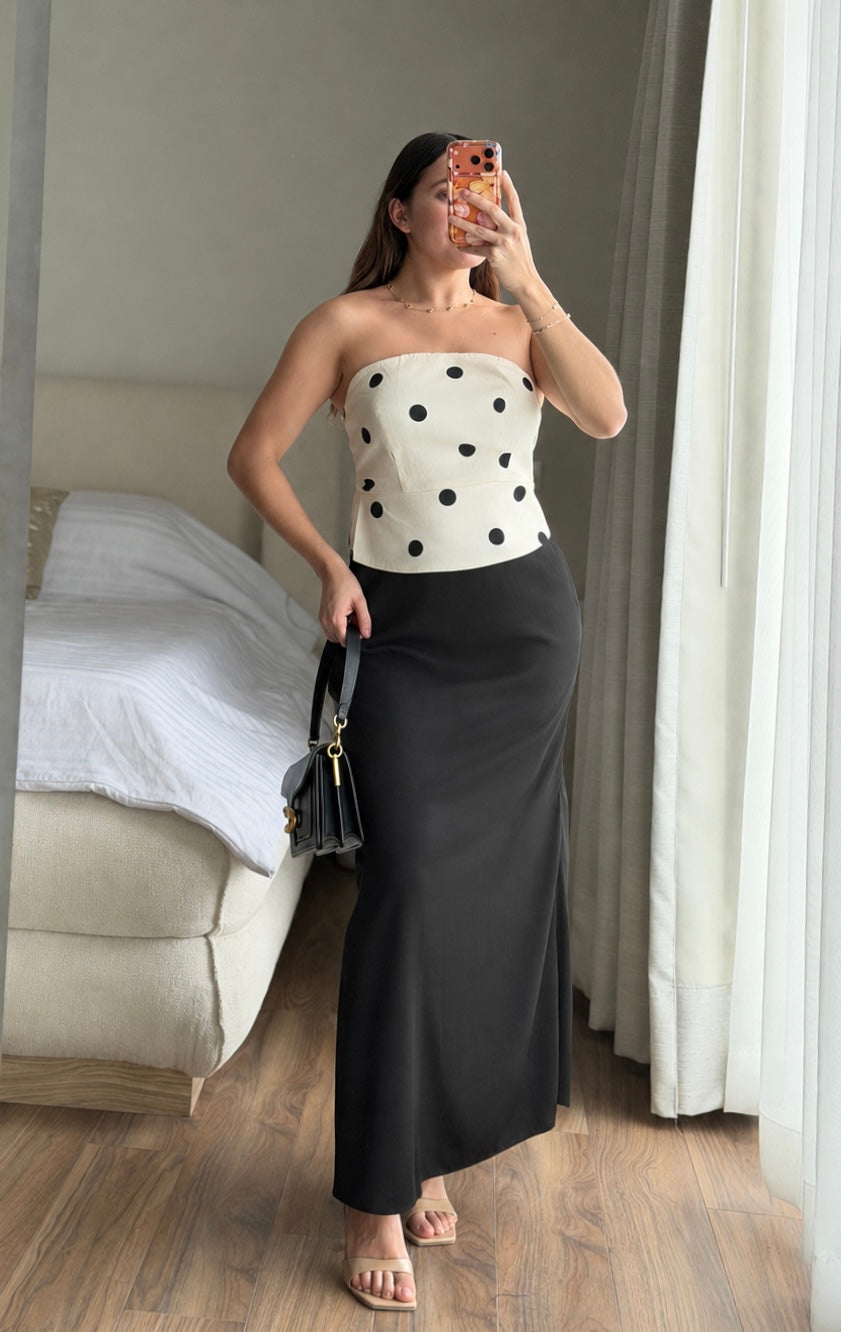 Blusa straple bolitas